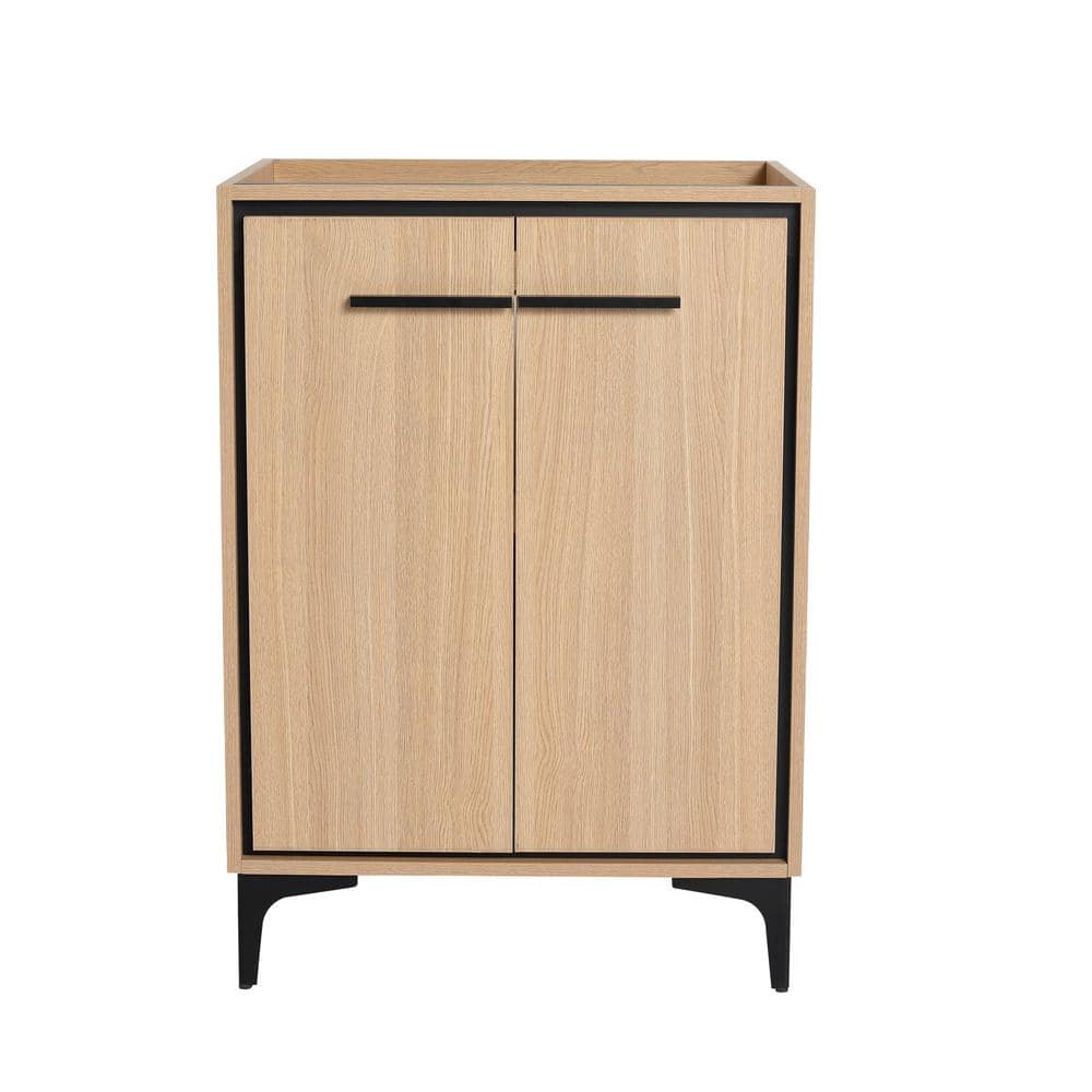 Brescia 23.43 in. W x 17.91 in. D x 30.07 in. H Freestanding Bath Vanity Cabinet Without Top in Original Oak Unassembled price history on PriceWatchPro