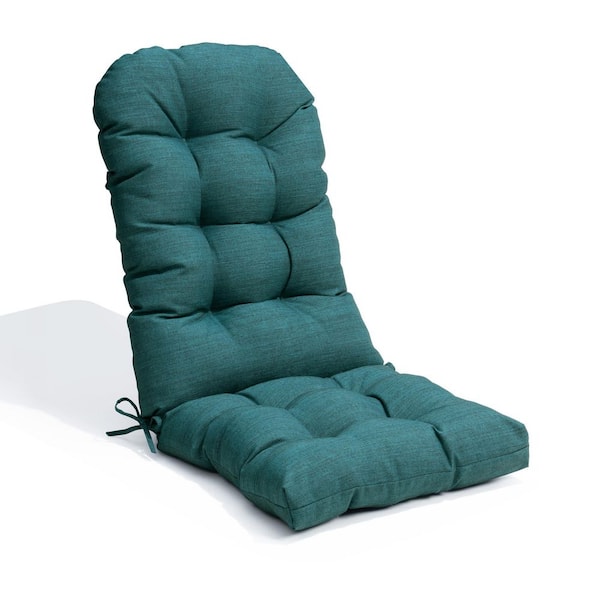 19.7 in. x 49.6 in. 1-Piece Outdoor Adirondack Chair Cushion Rocking Chair Cushions High Back in Malachite