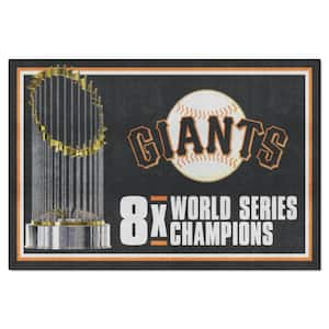 FANMATS MLB San Francisco Giants Black 8 ft. x 10 ft. Indoor Area