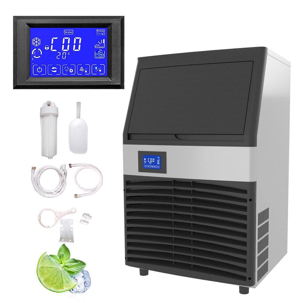 80 lb. Market Freestanding Ice Maker in Stainless Steel with Smart Control