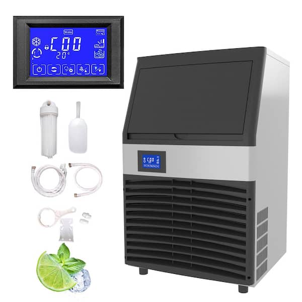Phivve 80 lb. Market Freestanding Ice Maker in Stainless Steel with Smart Control