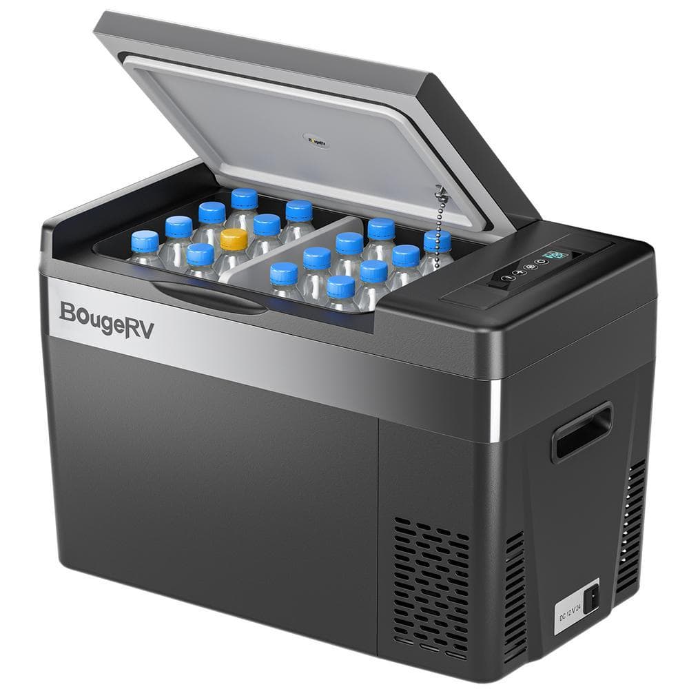 BougeRV 12-Volt Refrigerator 12-V Car Fridge 30 qt. Portable
