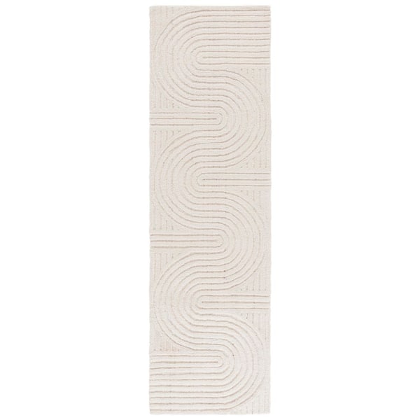 Southampton 2 ft. x 12 ft. Ivory Geometric Runner Rug