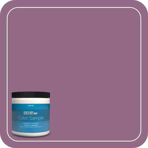 BEHR PREMIUM PLUS 8 oz. #680D-6 Lantana Satin Enamel Interior/Exterior Paint & Primer Color Sample