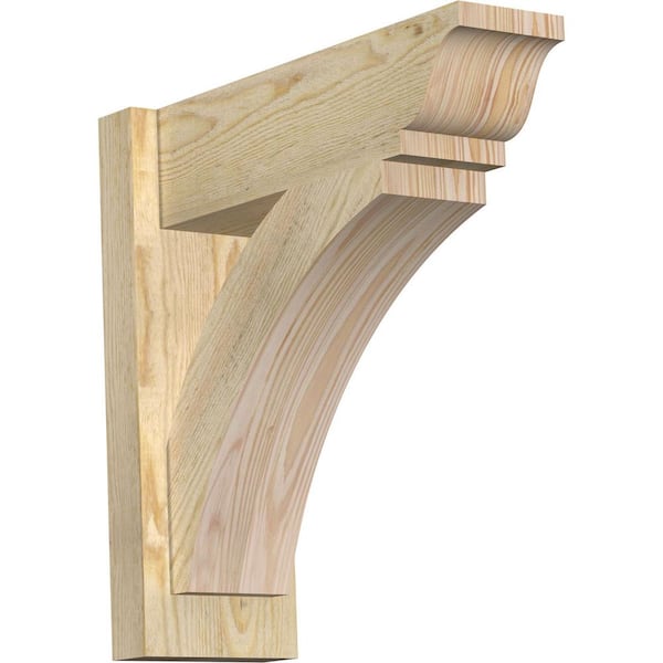 Ekena Millwork 6 in. x 18 in. x 18 in. Douglas Fir Thorton Traditional Rough Sawn Outlooker