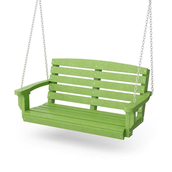 Wildridge Classic 2-Person Lime Green Plastic Porch Swing