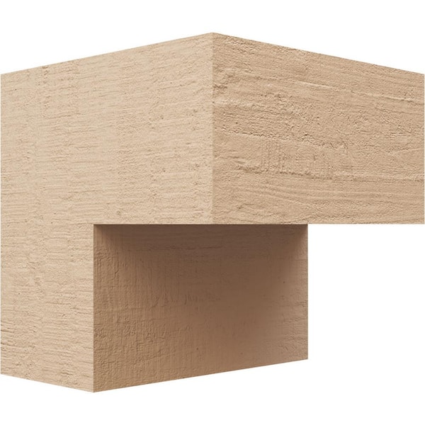 Ekena Millwork 10 in. x 10 in. x 10 in. Wide Chapel Hill Rough Cedar Woodgrain TimberThane Corbel, Primed Tan