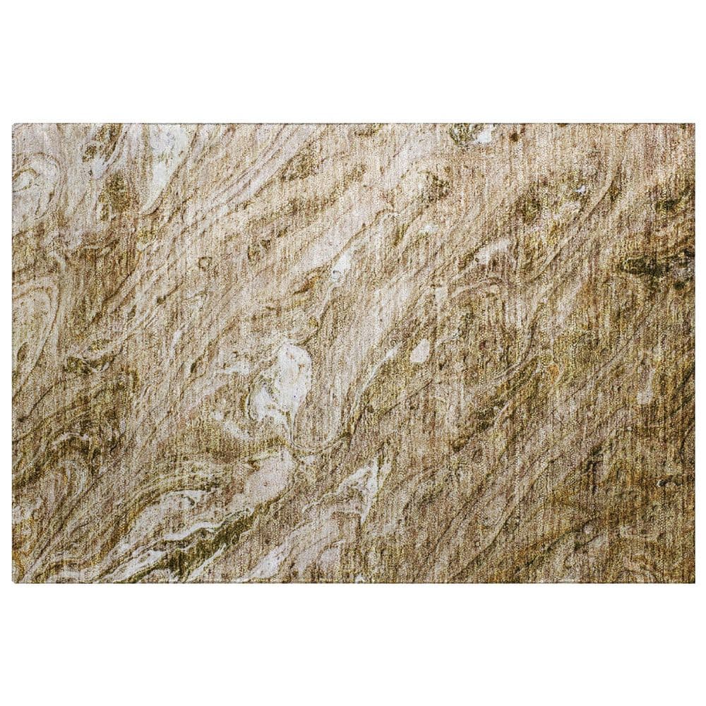 Dream Shag Premium Machine Washable Abstract ADS640 Brown 3 ft. x 4 ft. Area Rug price history on PriceWatchPro