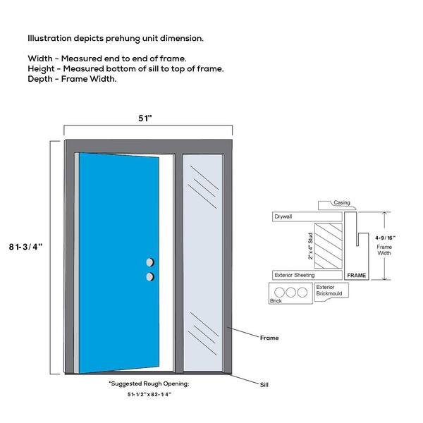 2-PANEL 6'9'' ROUGH OPENING HEIGHT (FRENCH STYLE) SLIDING DOOR / LOW-E 270  GLASS