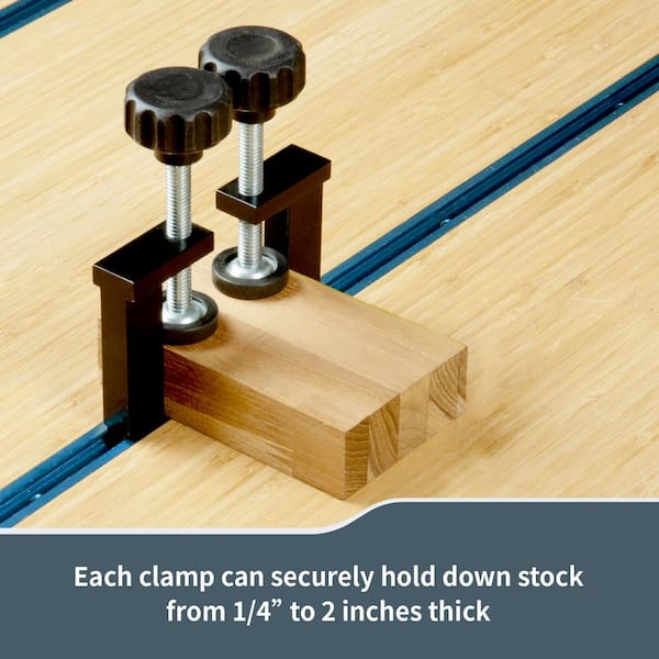 T-Track Clamp Vice Hold Down Clamps for T-Tracks Accepting 5/16 in. or Larger Hex Head Bolts (2-Pack)