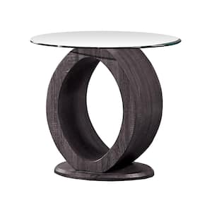 21 in. Lodia Gray End Table