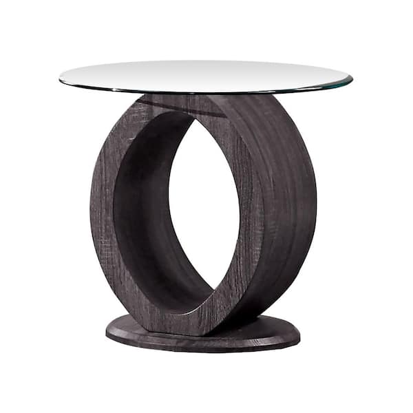 21 in. Lodia Gray End Table