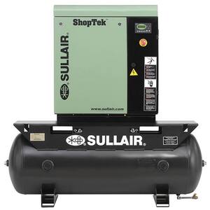 ShopTek 5 HP 3-Phase 208-Volt 80 gal. Stationary Electric Rotary Screw Air Compressor