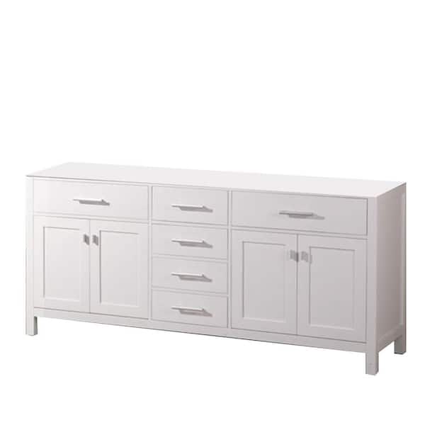 Design Element London 71.5 in. W x 21.5 in. D Vanity Cabinet Only in White