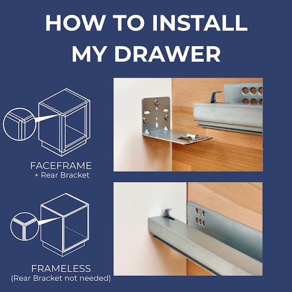 Everbilt 18 in. Steel Undermount Soft Close Full Extension Drawer