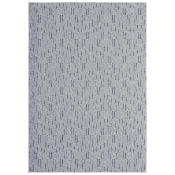 Nicole Miller Patio Country Willow Bllue/Gray 8 ft. x 10 ft. Indoor/Outdoor Area Rug