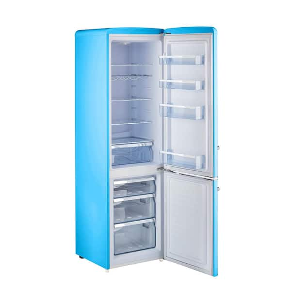 Unique Appliances Classic Retro 21.6 in. 8.7 Cu. ft. Retro Bottom Freezer Refrigerator in Robin Egg Blue, Energy Star