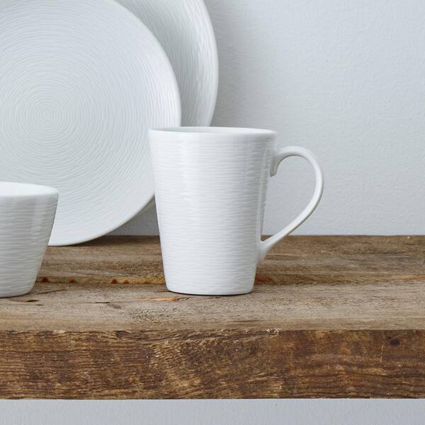 Noritake Colorscapes White-on-White Swirl 16-Piece (White