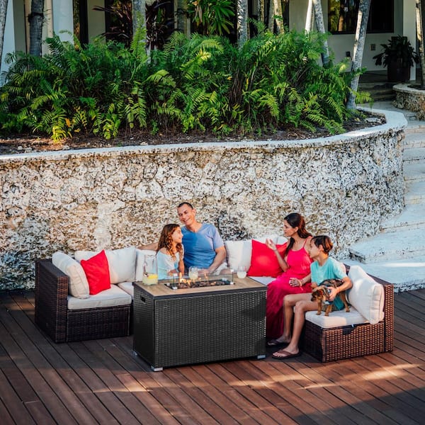 HEARTH HARBOR Gray 43 50,000 BTU Rectangular Propane Outdoor