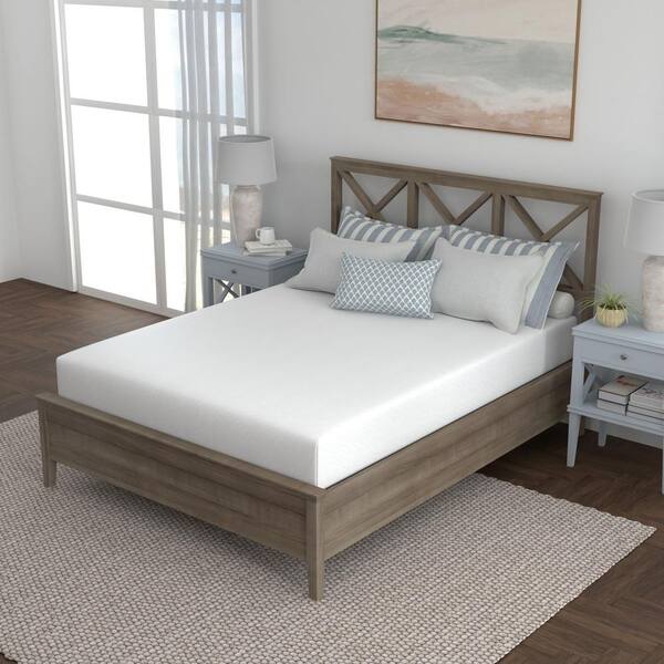 SLEEPINC. 10 in. Plush Visco Memory Foam Pillow Top Cooling Gel Foam Queen Mattress S20410 1050 The Home Depot