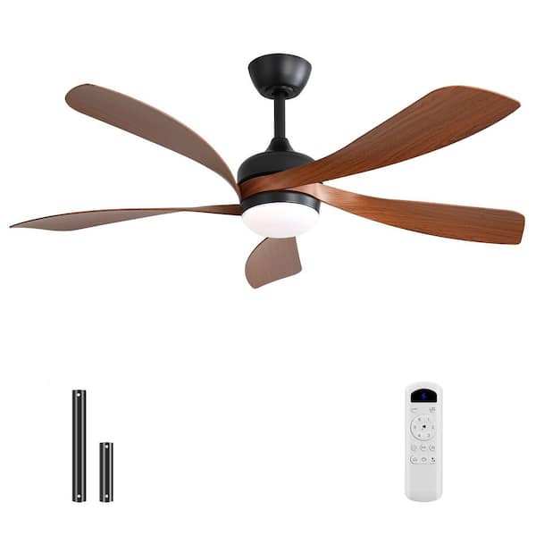 CACI Mall 52 in. Indoor/Outdoor LED Black Ceiling Fan with Lights CACI Mall 52 in. Indoor/Outdoor LED Black Ceiling Fan with Lights