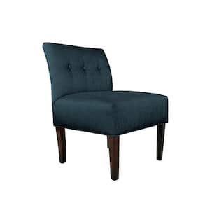 Samantha Obsession Navy Button Tufted Accent Chair