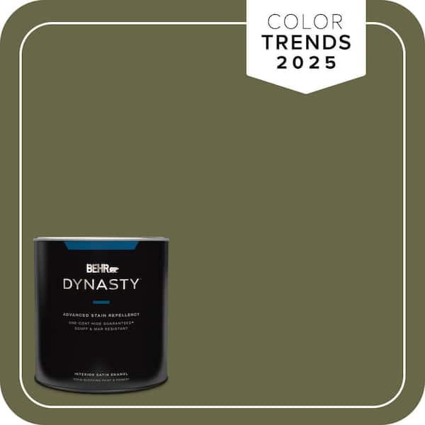 BEHR DYNASTY 1 qt. #PPU9-24 Amazon Jungle Satin Enamel Interior Stain-Blocking Paint & Primer
