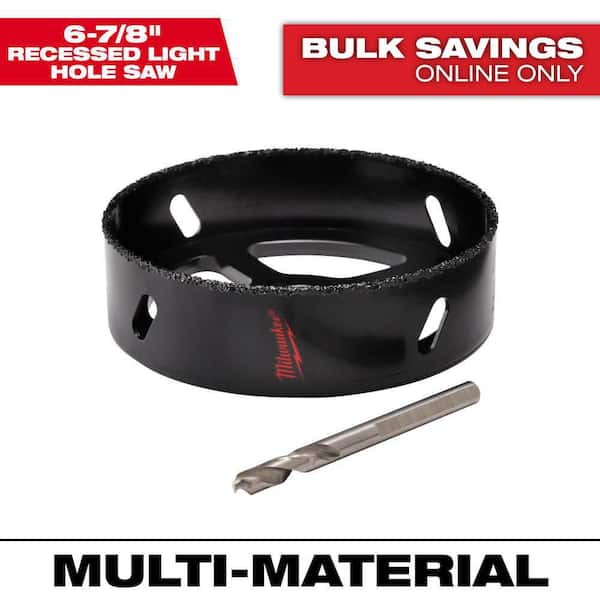 Milwaukee 6-7/8 in. Carbide Recessed Light Hole Saw With Pilot Bit