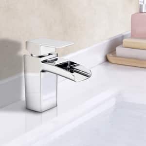 Residential Single Handle Single Hole Bathroom Faucet in Chrome