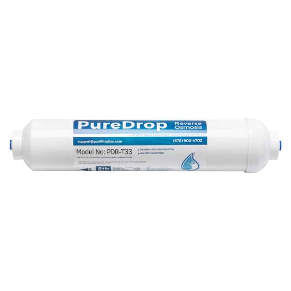 PureDrop 5th Stage Inline Post Carbon Water Filter Replacement Cartridge