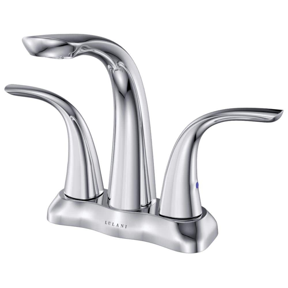 Kauai Chrome 4" Centerset 2 Handle Bathroom Faucet