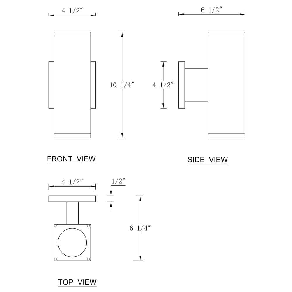 Matte Black Aluminum Outdoor Wall Sconce with Tempered Glass