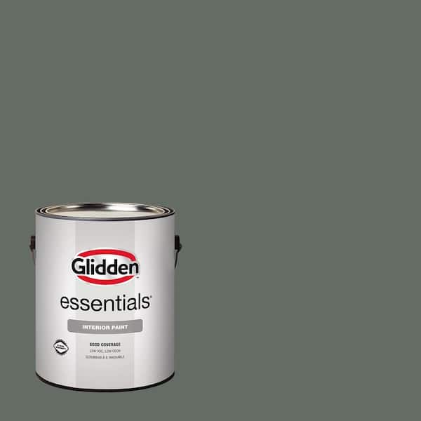 Glidden Essentials 1 gal. PPG1033-6 Gunmetal Gray Flat Interior Paint