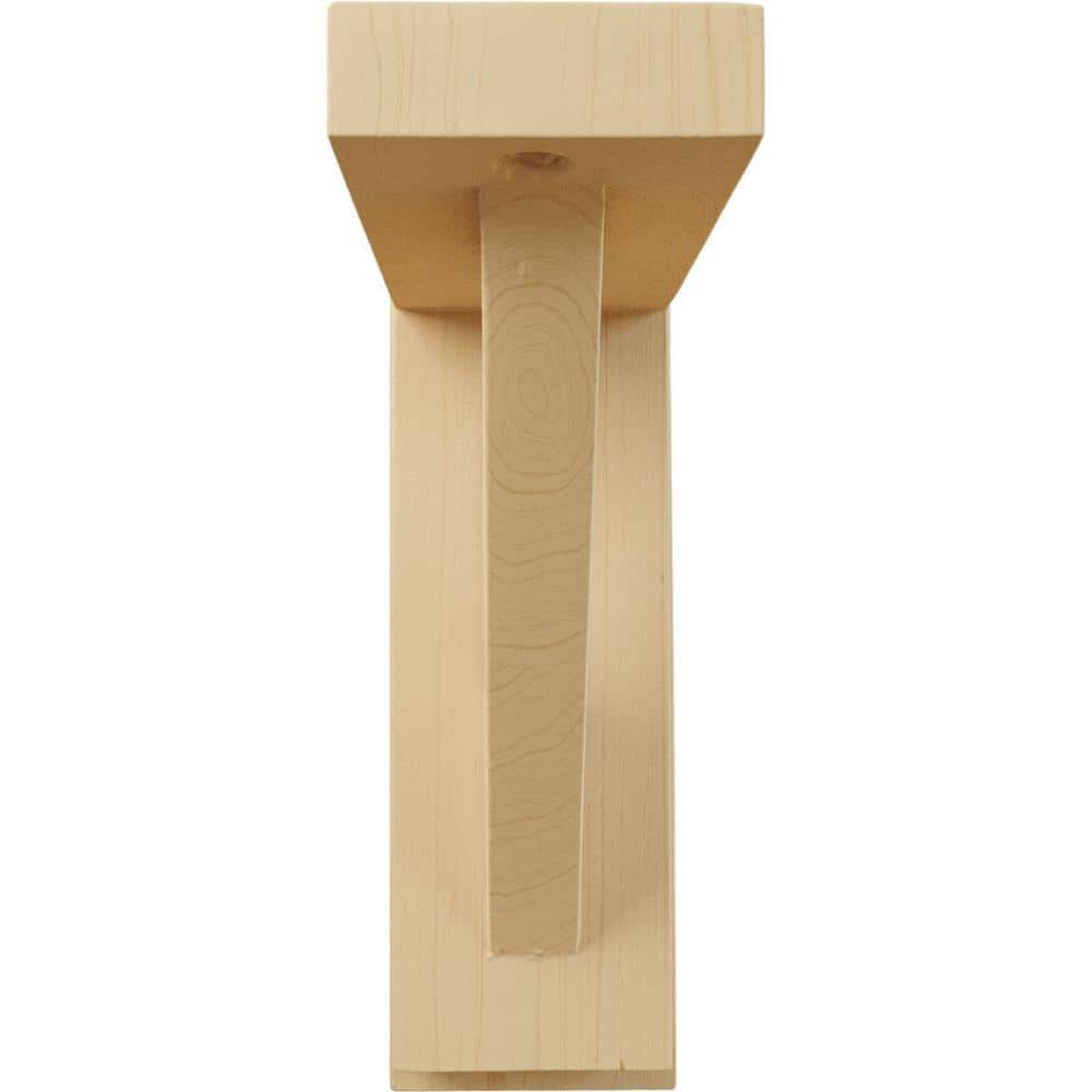 Alder Wood Traditional Shelf Bracket 7.5" H x 2.5" W