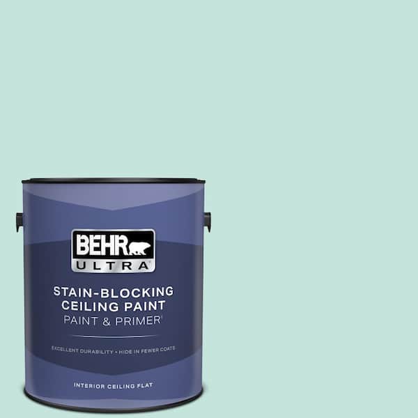 BEHR ULTRA 1 gal. #MQ3-19 Misty Isle Ceiling Flat Interior Paint and Primer