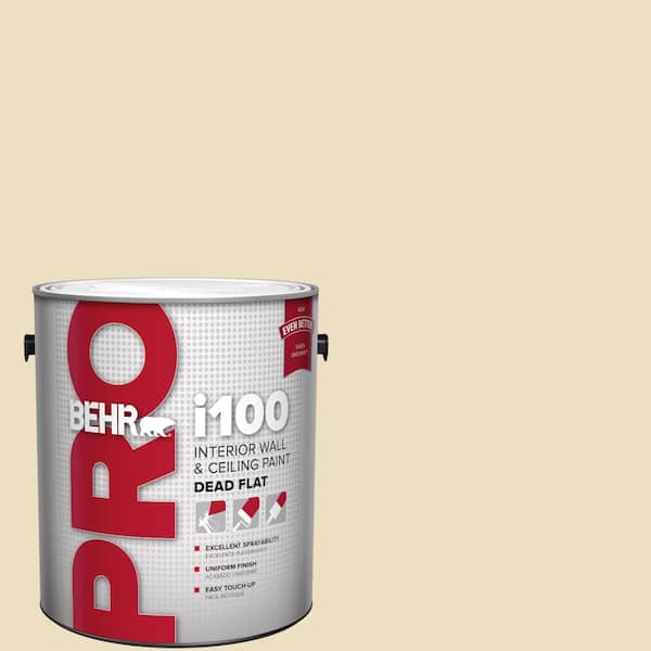 BEHR PRO 1 gal. #ECC-23-1 Golden Haystack Dead Flat Interior Paint