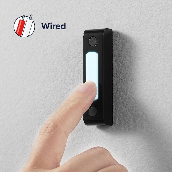 Heath Zenith Black Metal Wired Pushbutton Doorbell Heath Zenith Black Metal Wired Pushbutton Doorbell