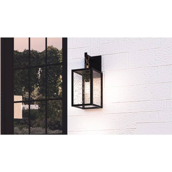 Quoizel Anchorage 1-Light Matte Black Outdoor Wall Lantern Sconce ANC8406MBK - The Home Depot