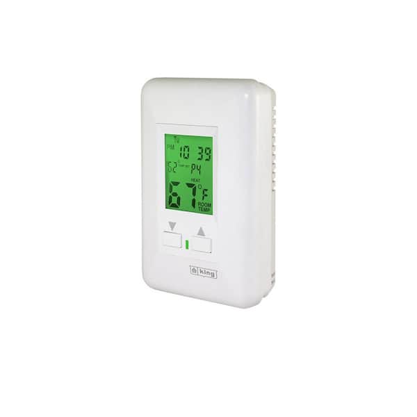 King Electric Hydronic 7-Day Programmable Thermostat 120-Volt 2 Circuit 12.5 Amp