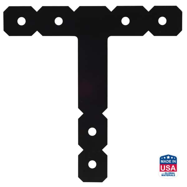 Simpson Strong-Tie OT 12 in. x 12 in. Black Powder-Coated Ornamental T Strap