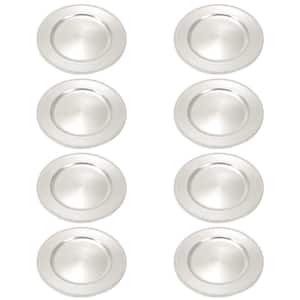 Silver Melamine Glam Decorative Plate Set of 8