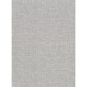 Upton Grey Faux Linen Vinyl Strippable Roll (Covers 60.8 sq. ft.)