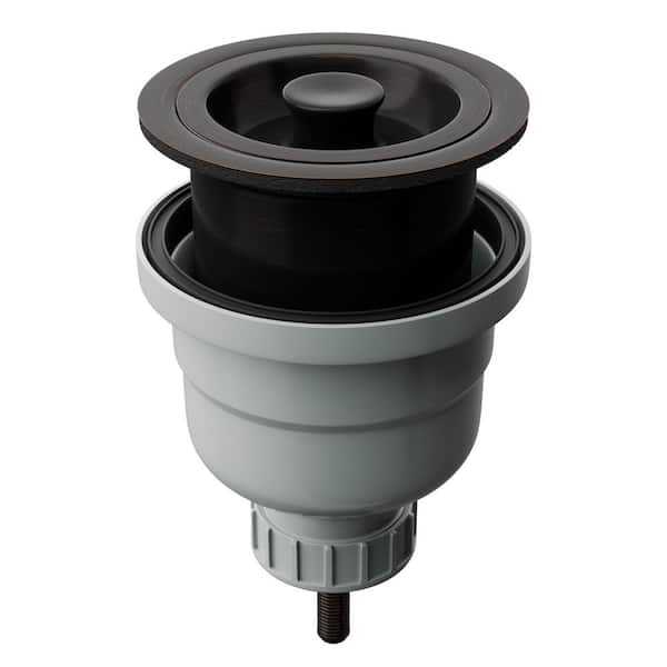 Extra Long 3.5 in. Stainless Steel Kitchen Strainer Drain in Oil Rubbed Bronze, Includes Basket and Cover