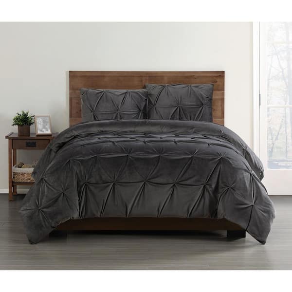 Truly Soft Everyday 3-Piece Grey Full/Queen Comforter Set