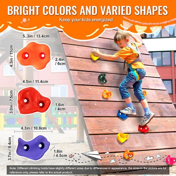 15-Pack Real Rock Climbing Holds - Bolt-On Sandstone Holds For Home Climbing Walls (Adult & Kids)
