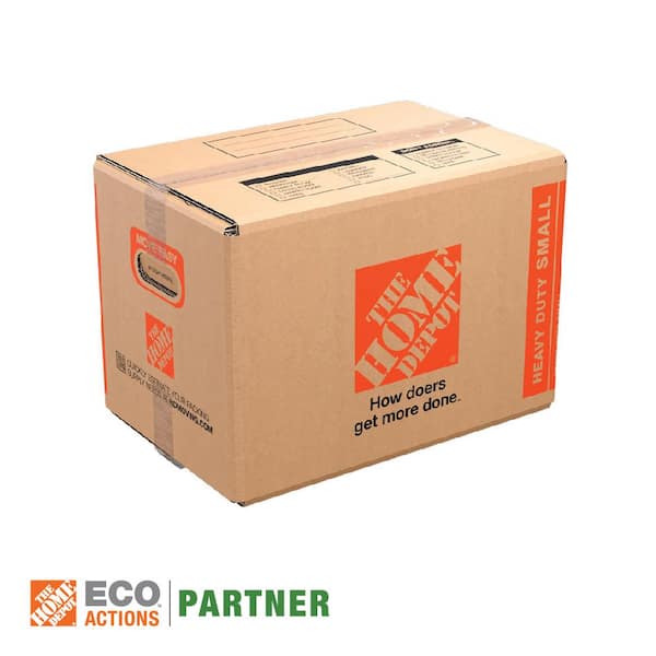 The Home Depot 17 in. L x 11 in. W x 11 in. D Heavy-Duty Small Moving Box with Handles (10-Pack)