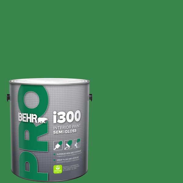 BEHR PRO 1 gal. #450B-7 Green Grass Semi-Gloss Interior Paint