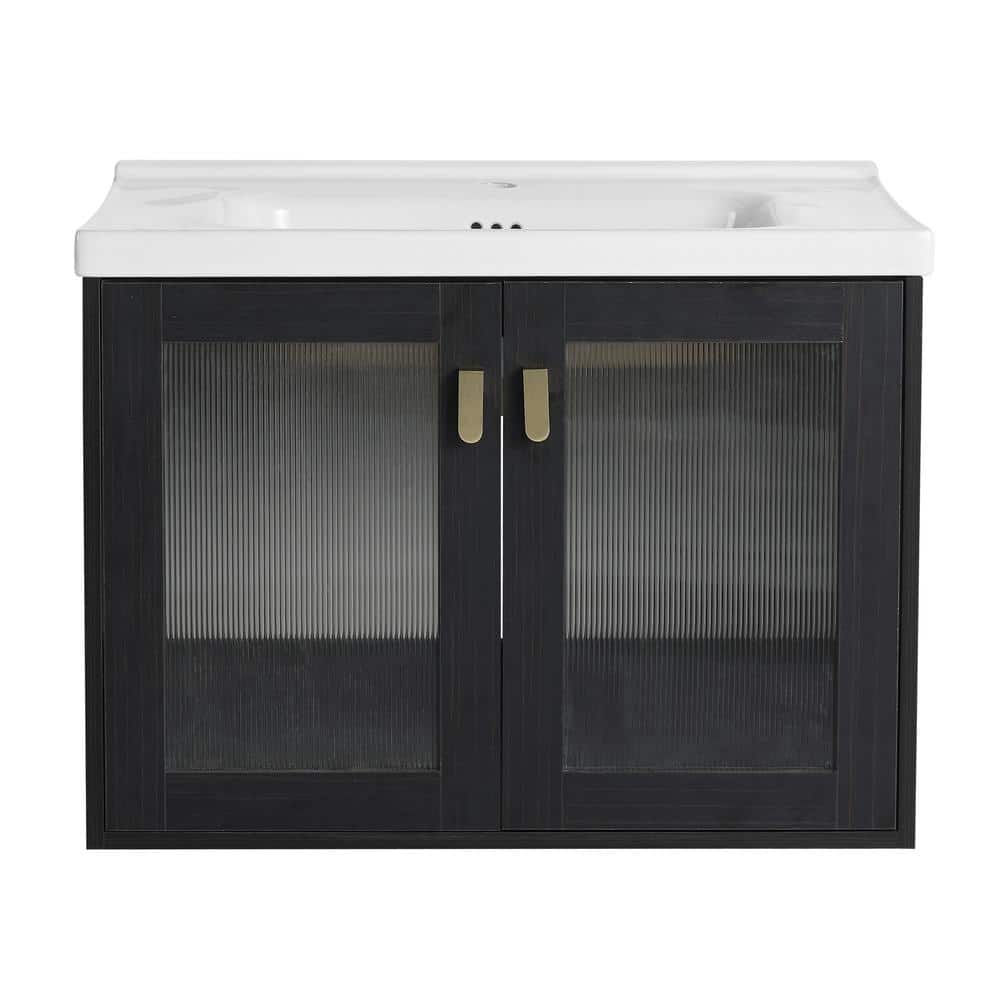 28 in.Wall-Mounted Bathroom Vanity with Sink, for Small Bathroom Storage Ca