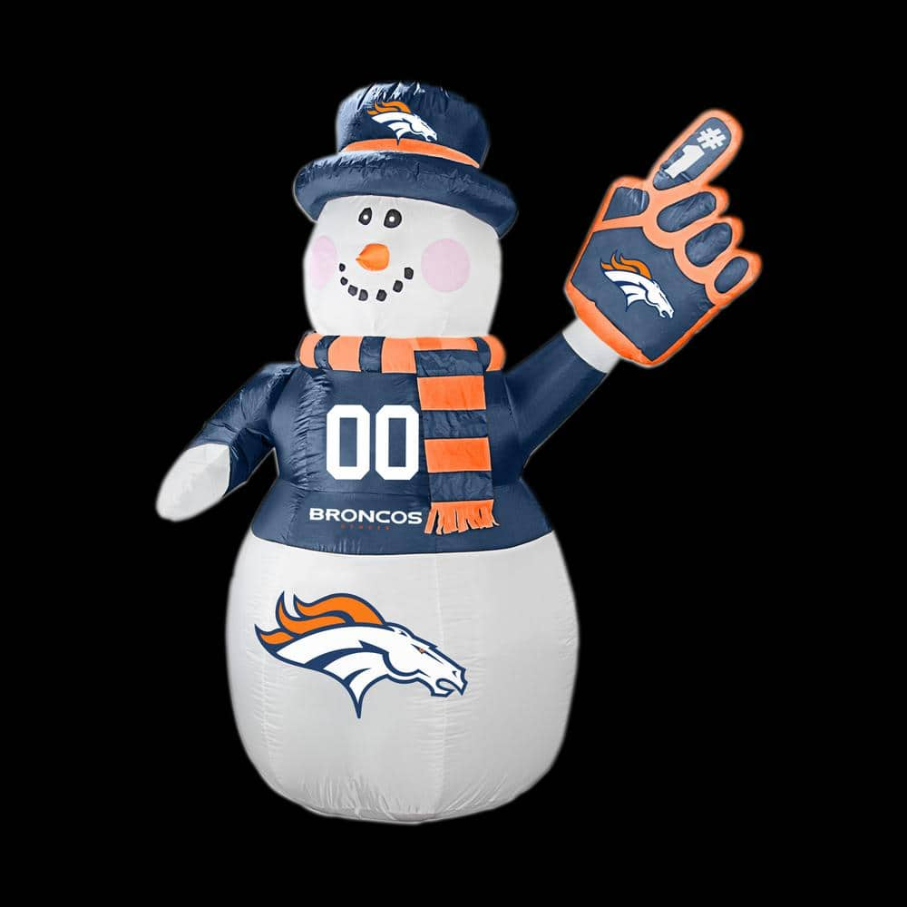 Boelter Brands Denver Broncos 7-ft Lighted Snowman Christmas Inflatable at