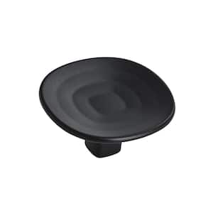 Concentric 1-9/16 in. (40mm) Modern Matte Black Round Cabinet Knob